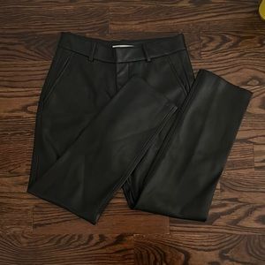 Zara black leather pants size 4